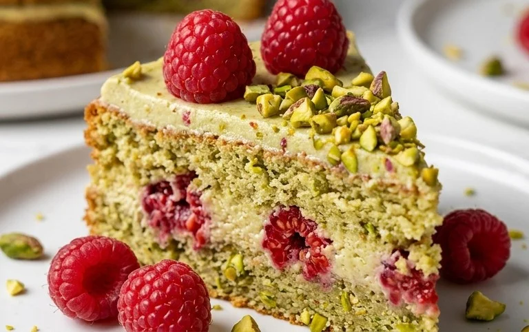 Pistachio Raspberry Cake