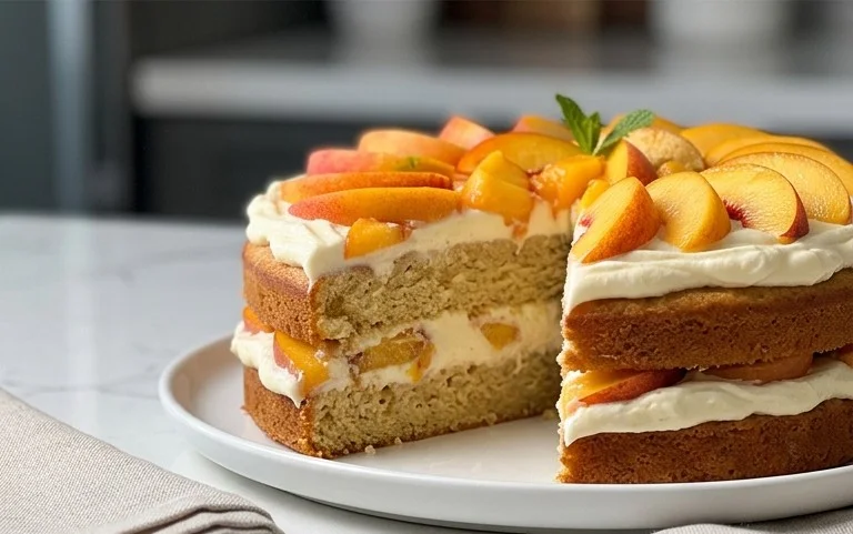 Peaches and Cream Cake