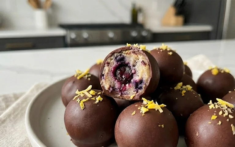 LEMON BLUEBERRY TRUFFLES
