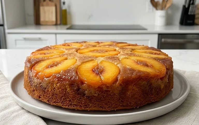 Peach Upside-Down Cake Recipe