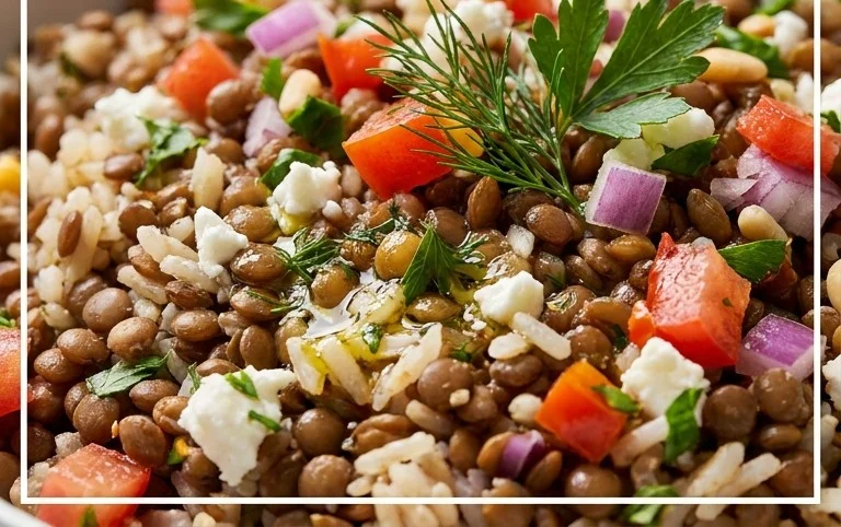 Easy Mediterranean Lentils and Rice