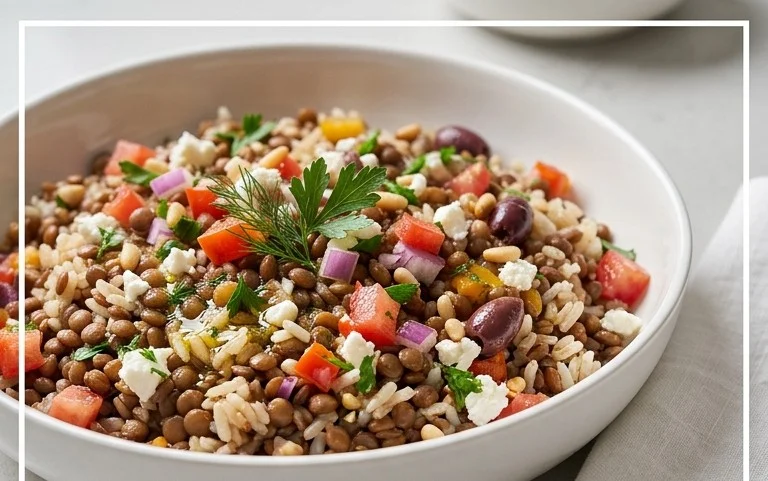 Easy Mediterranean Lentils and Rice