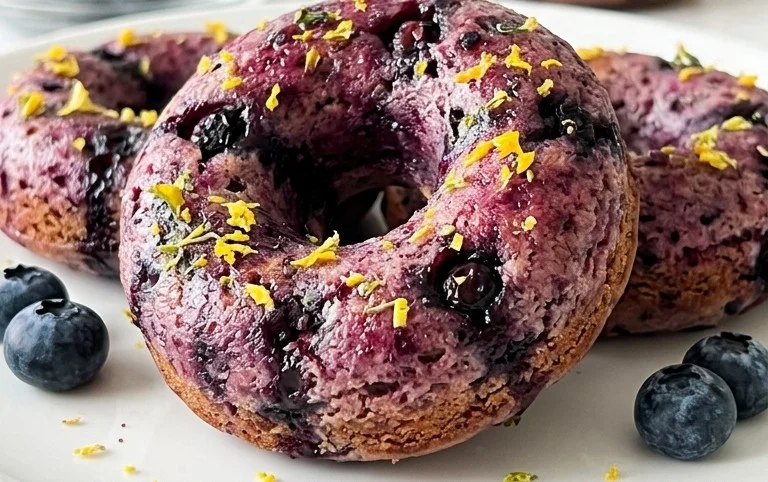 Wild Blueberry Cake Donuts