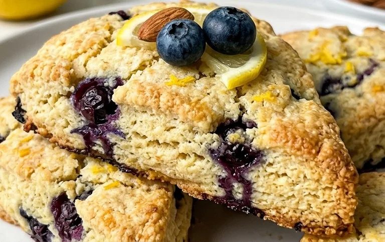 Almond Flour Lemon Blueberry Scones
