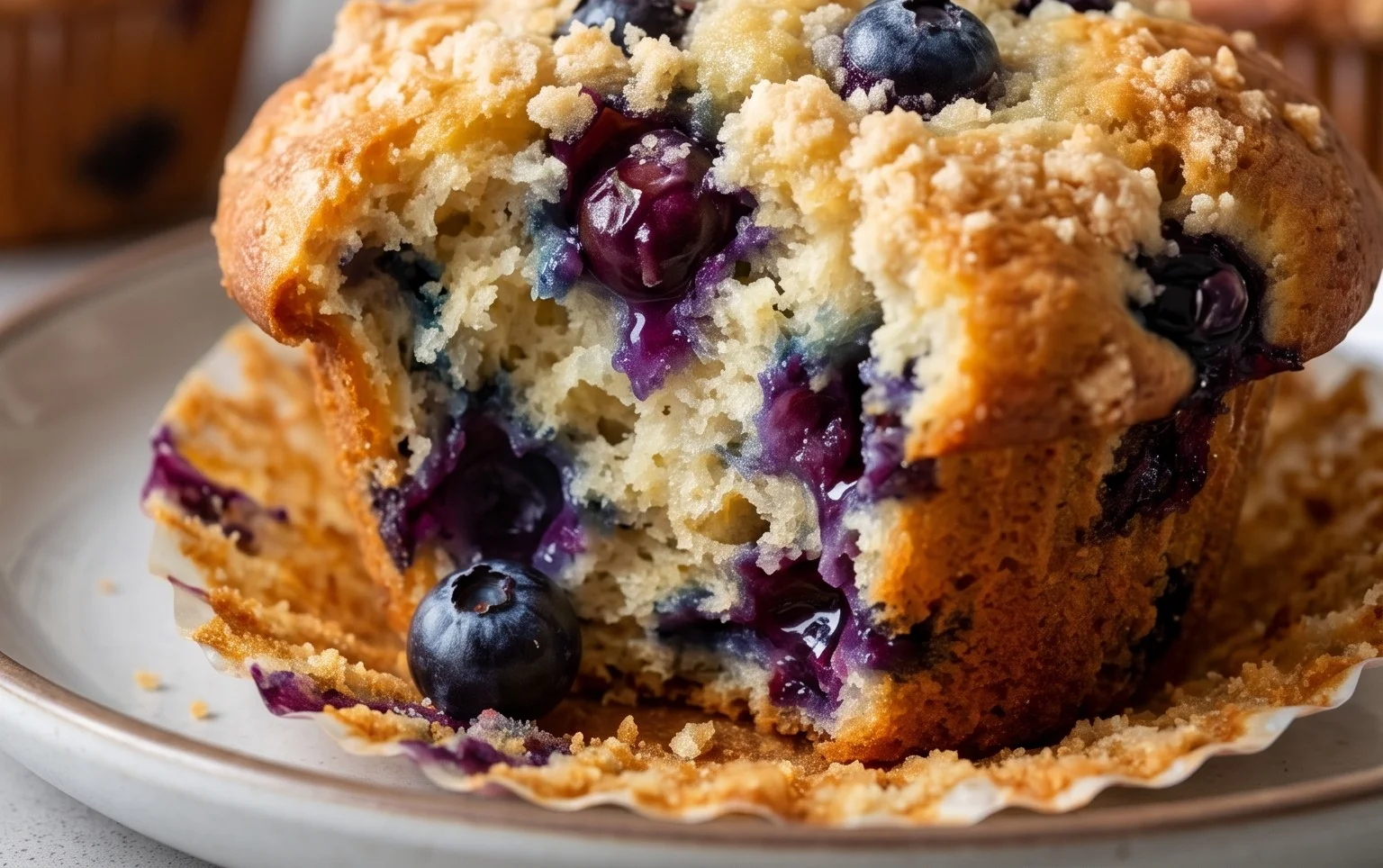 Sour Cream Blueberry Muffins