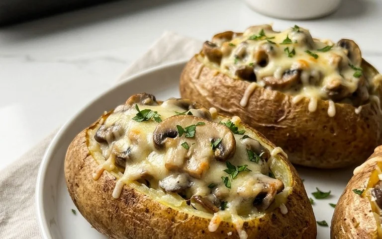 The Ultimate Stuffed Baked Potatoes with Mushrooms