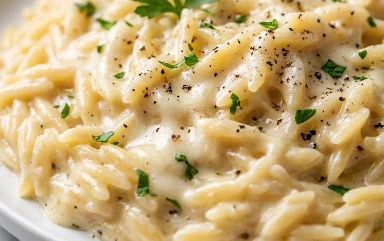 Creamy Garlic Parmesan Orzo
