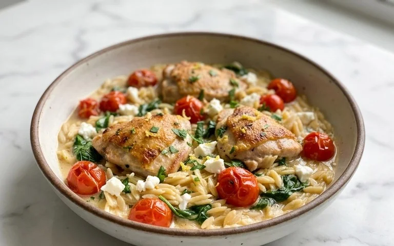 Chicken Orzo (30-Minutes, One-Pan)