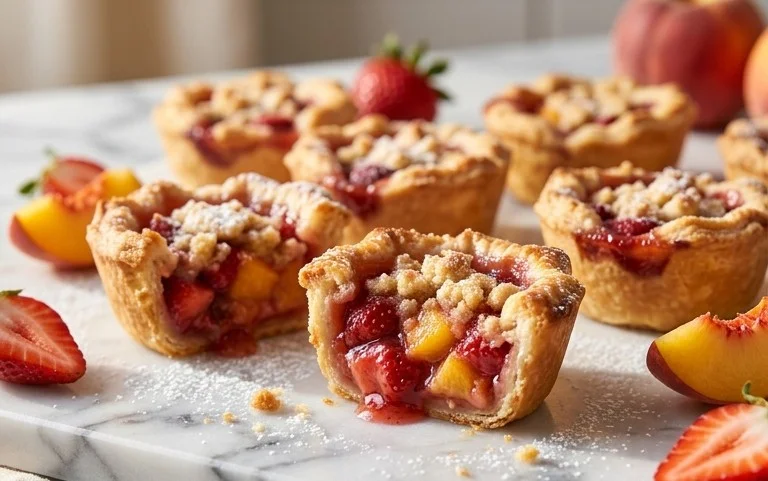 Strawberry Peach Pie Bites