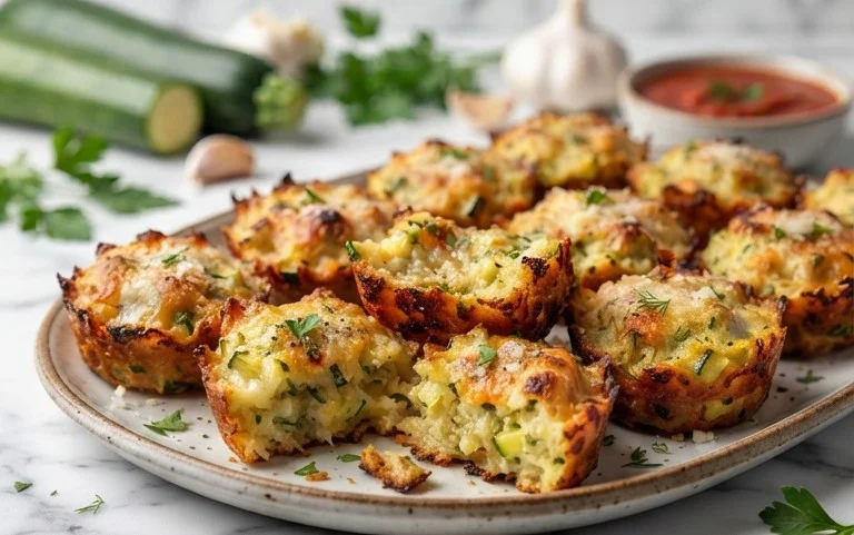 Zucchini Garlic Bites
