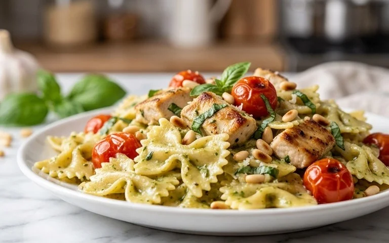 Creamy Chicken Pesto Pasta