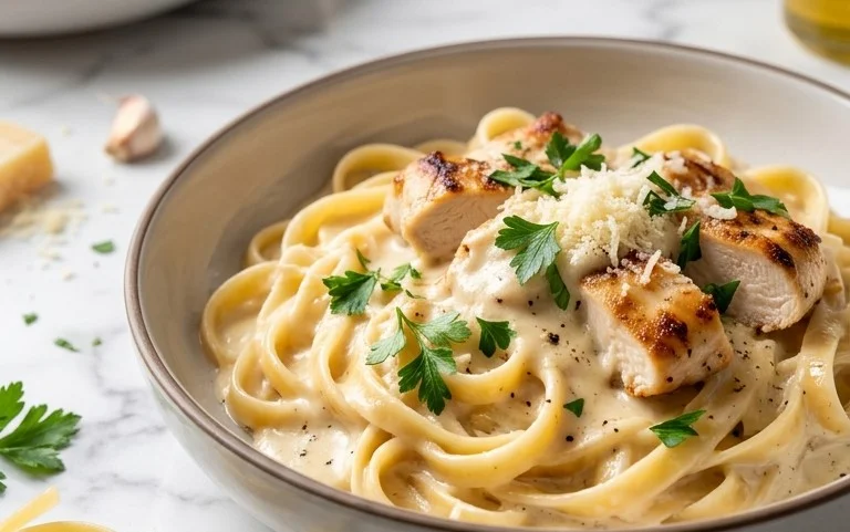 Low Calorie Chicken Alfredo