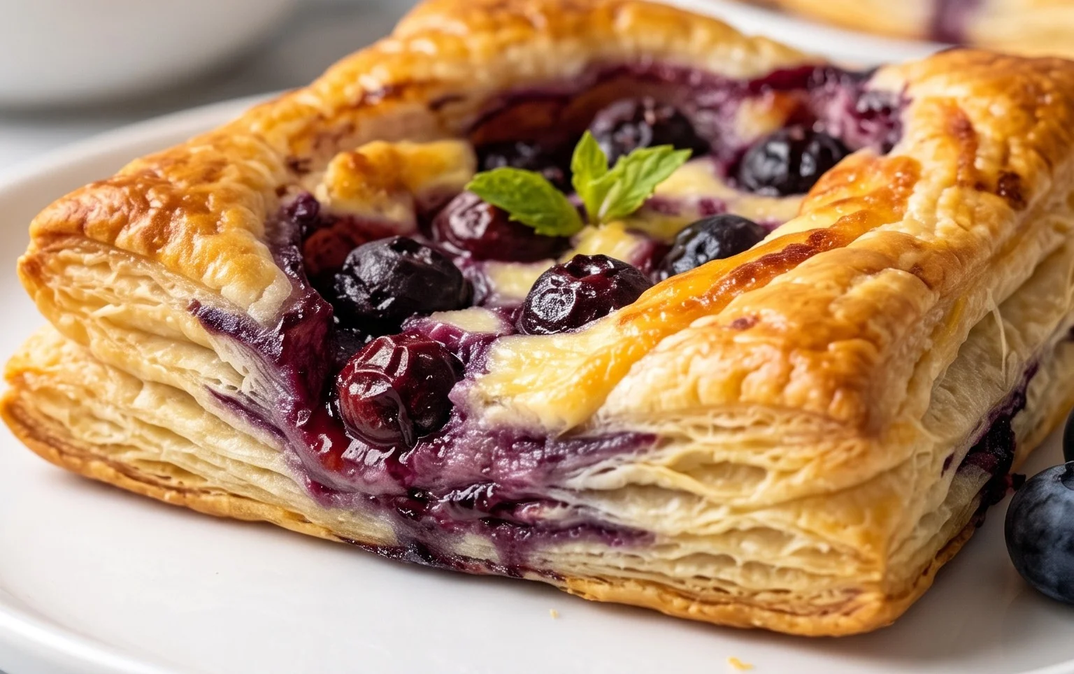 Blueberry Cream Cheese Puff Pastry