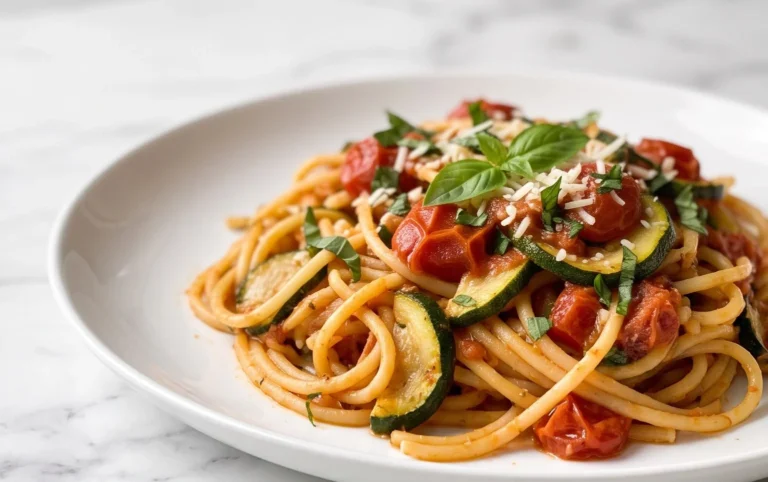 Healthy Tomato Zucchini Pasta