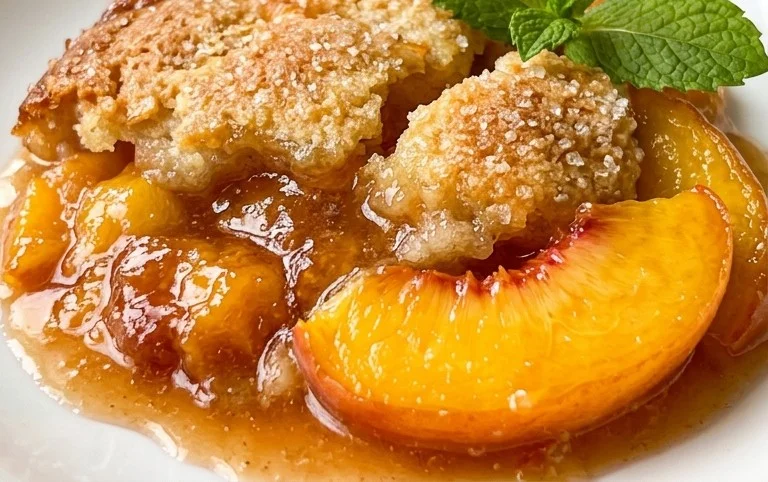 The Easiest Southern Peach Cobbler