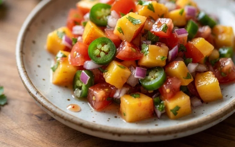 Sweet & Spicy Peach Salsa Canning Recipe
