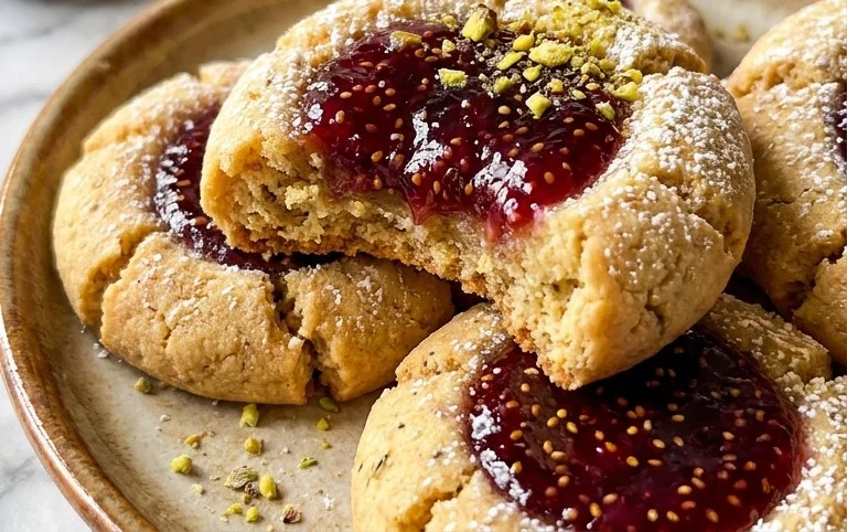 Cardamom Fig Thumbprint Cookies