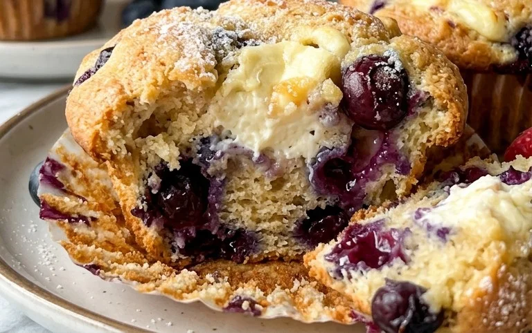 Berry Cream Cheese Muffins
