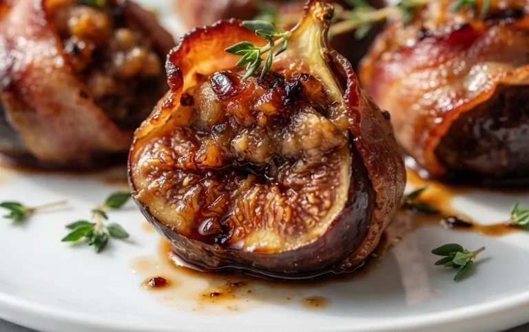 Beef Bacon Wrapped Stuffed Figs