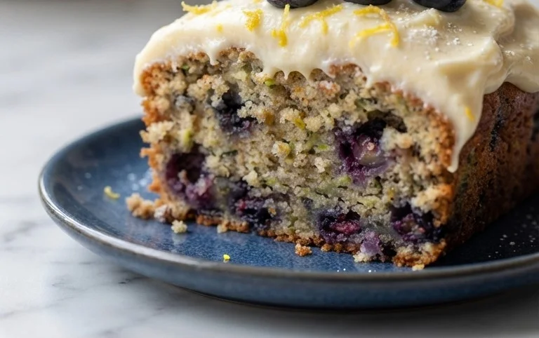Blueberry Zucchini Cake with Lemon Buttercream