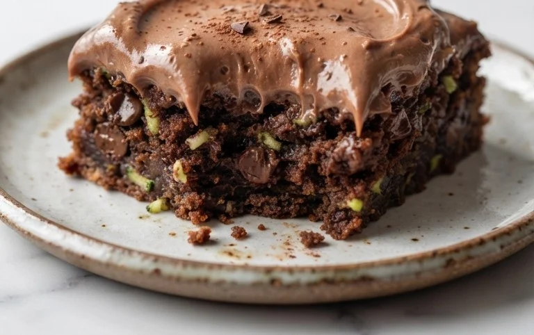 Zucchini Brownies with 1 minute Frosting!